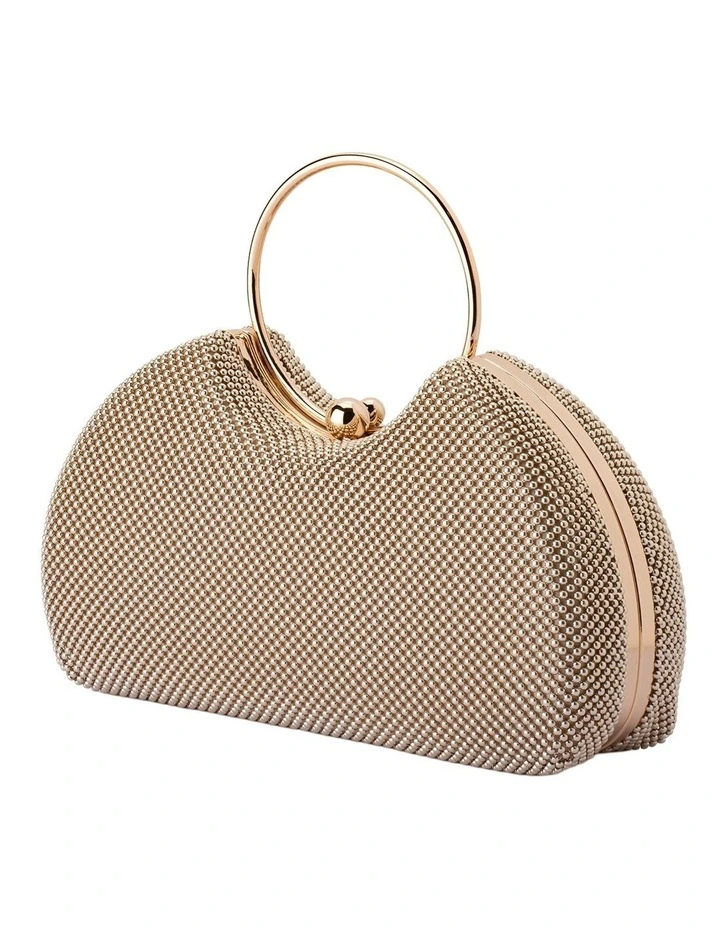 Jamie Clutch Bag in Gold image 3