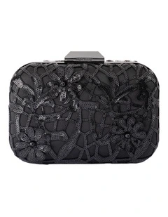 Elena Clutch Bag in Black