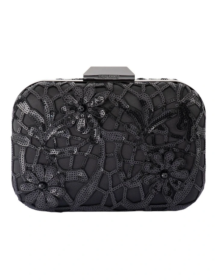Elena Clutch Bag in Black image 1