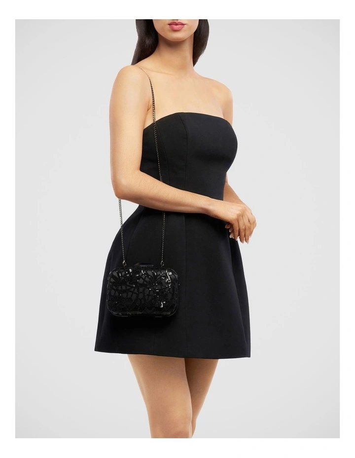 Elena Clutch Bag in Black image 2