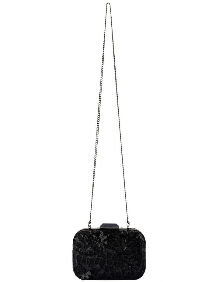 Elena Clutch Bag in Black image 4