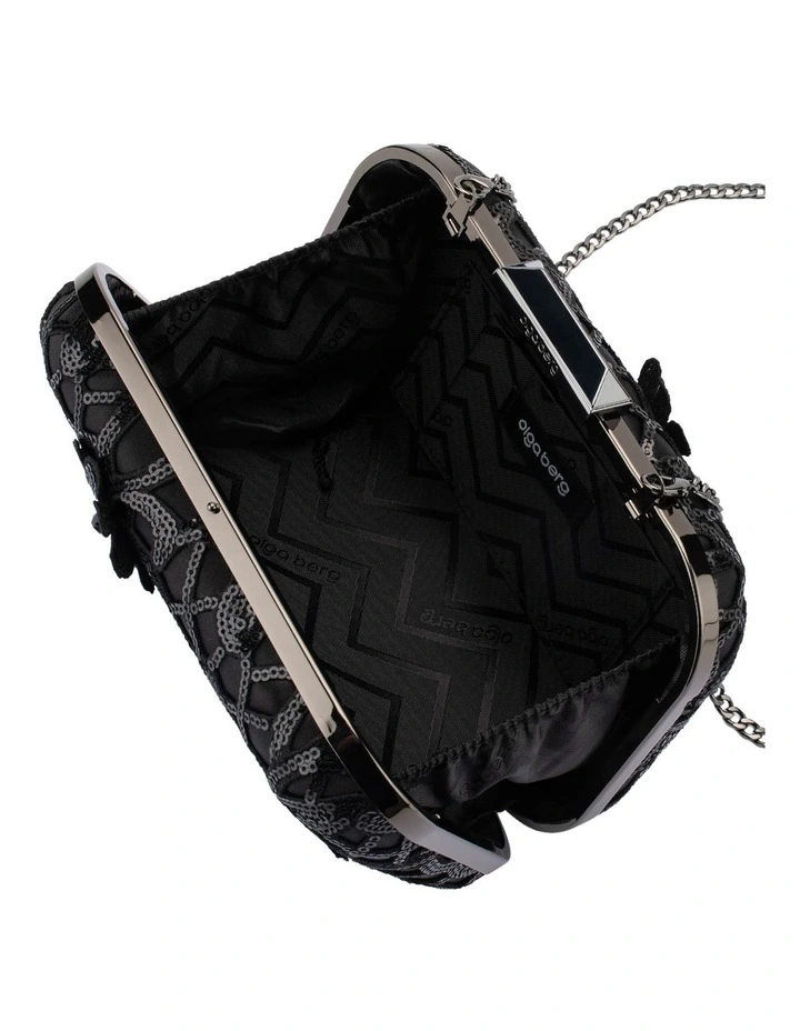Elena Clutch Bag in Black image 5