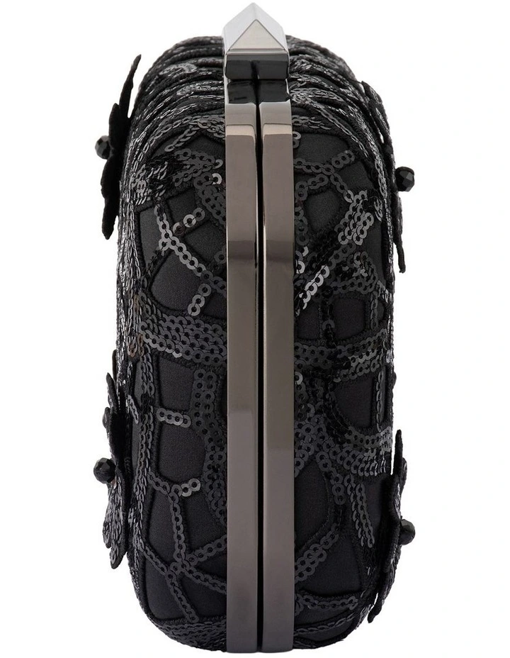 Elena Clutch Bag in Black image 6