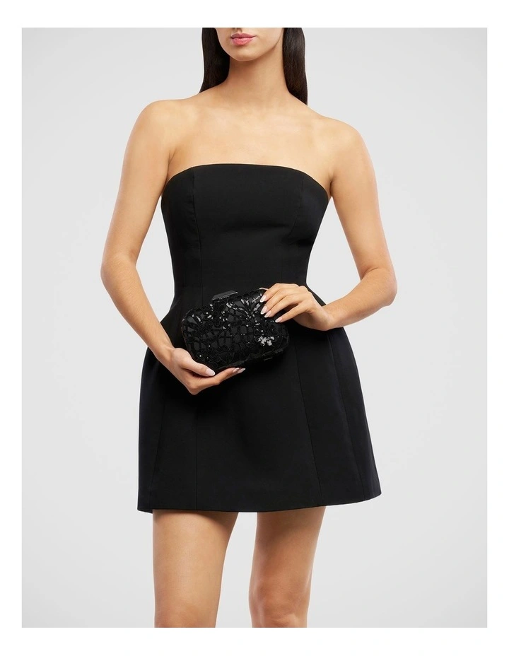 Elena Clutch Bag in Black image 7