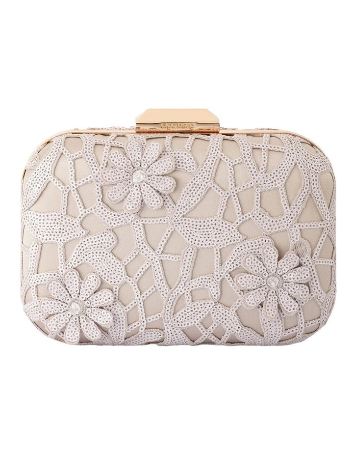 Elena Clutch Bag in Natural image 1