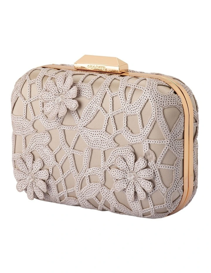 Elena Clutch Bag in Natural image 3