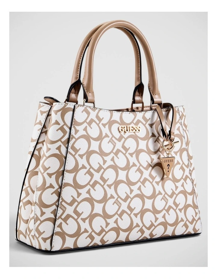 Rylie Satchel Bag in Taupe Combo image 3