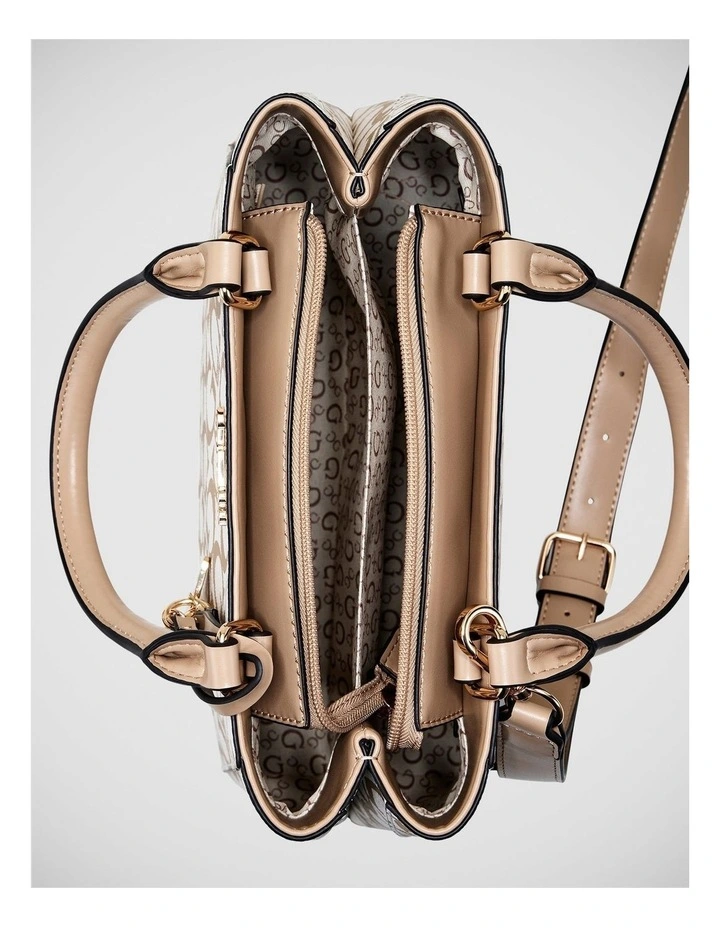 Rylie Satchel Bag in Taupe Combo image 4