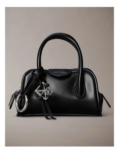 Emblem Trio Mini Bag Charm in Black
