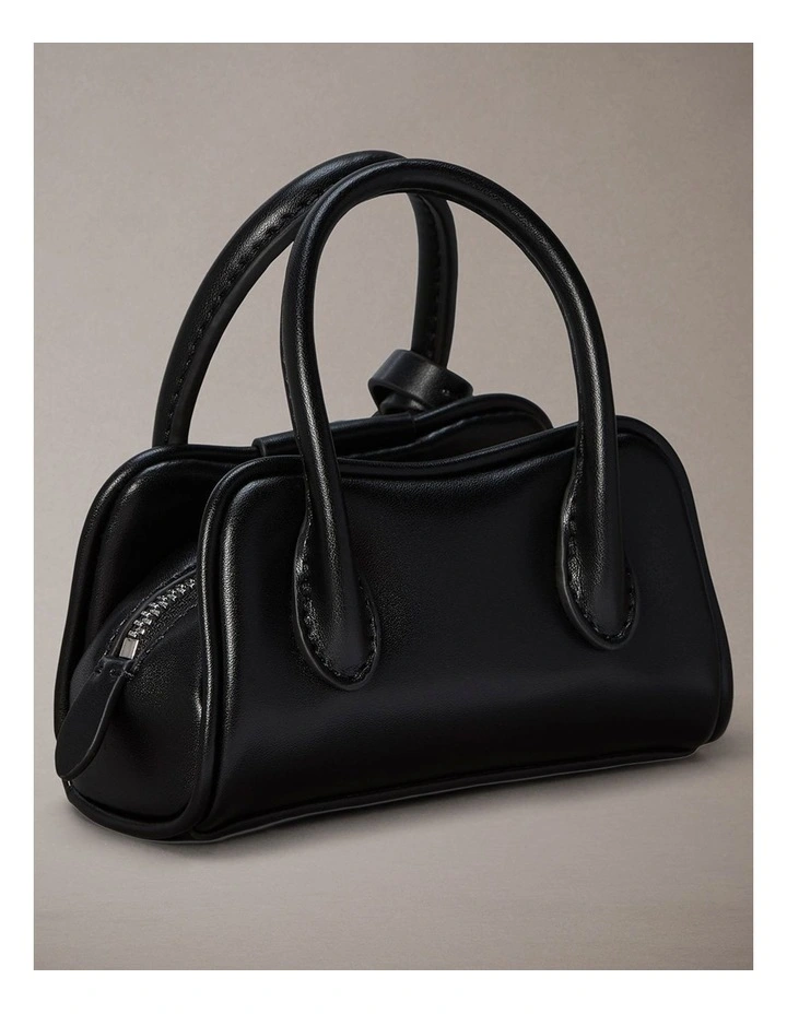 Emblem Trio Mini Bag Charm in Black image 2
