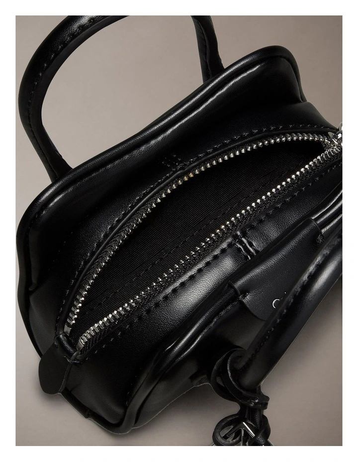Emblem Trio Mini Bag Charm in Black image 3