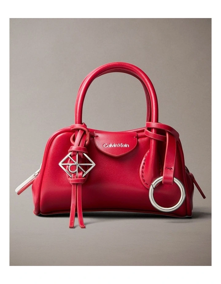 Emblem Trio Mini Bag Charm in Bordeaux Wine image 1