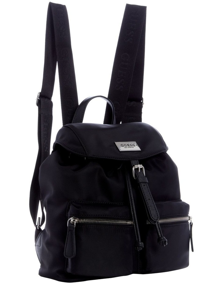 Guess Bessemer Black Flapover Back Pack 