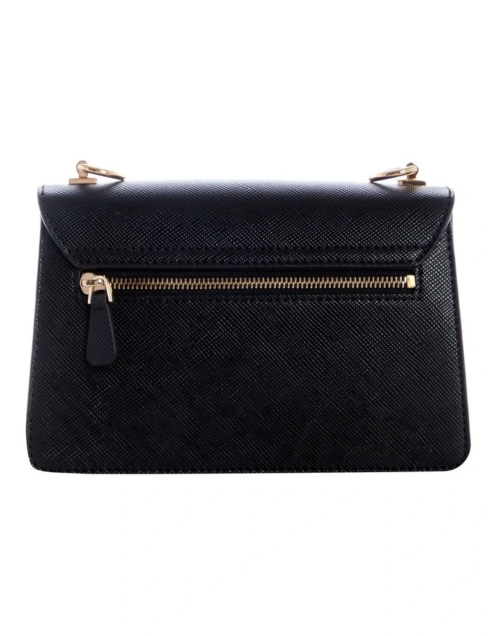 Alexie black flapover crossbody bag clearance