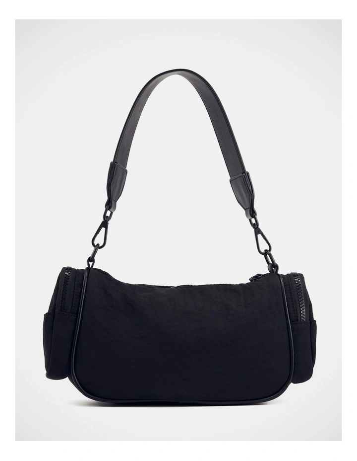 The Rory Nylon Cross Body Bag in Black image 3