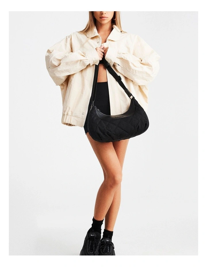 The Louis Shoulder Bag in Black image 2