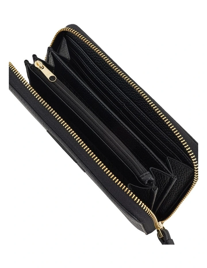 Susie Soft Zip Around Wallet in Black image 3