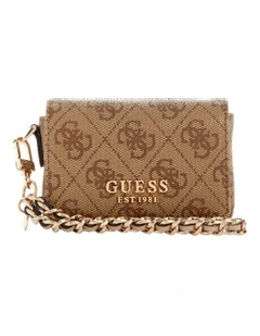 Laurel II Micro Coin Purse in Brown