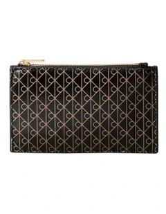 Cora Allover Print Top Zip Card Case