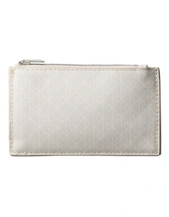 Cora Allover Monogram Top Zip Card Case