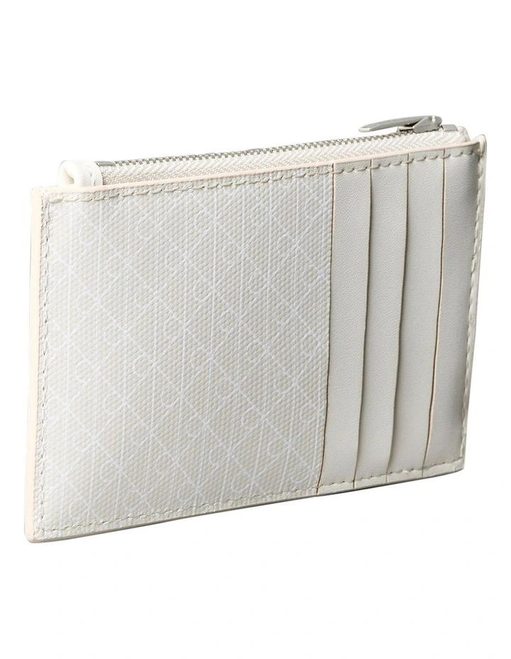 Cora Allover Monogram Top Zip Card Case image 2