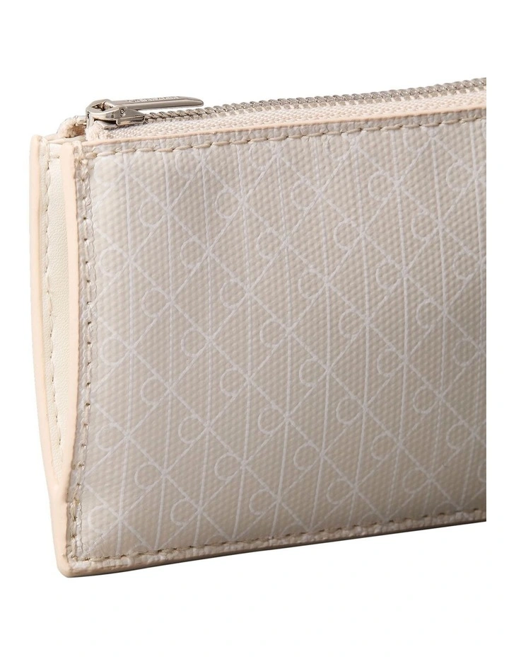 Cora Allover Monogram Top Zip Card Case image 3