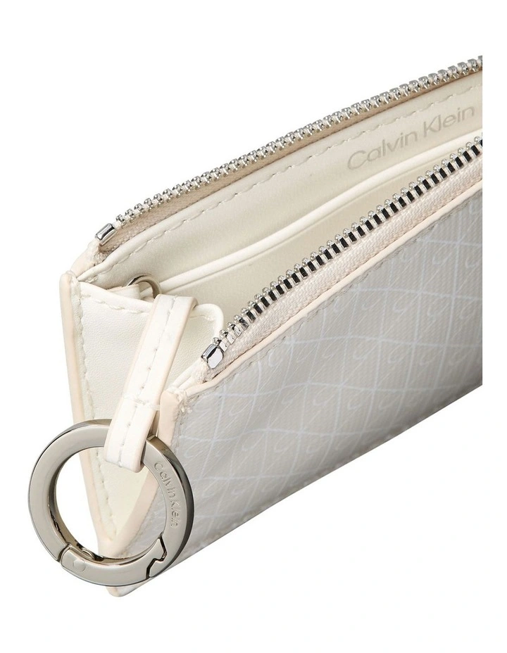 Cora Allover Monogram Top Zip Card Case image 4