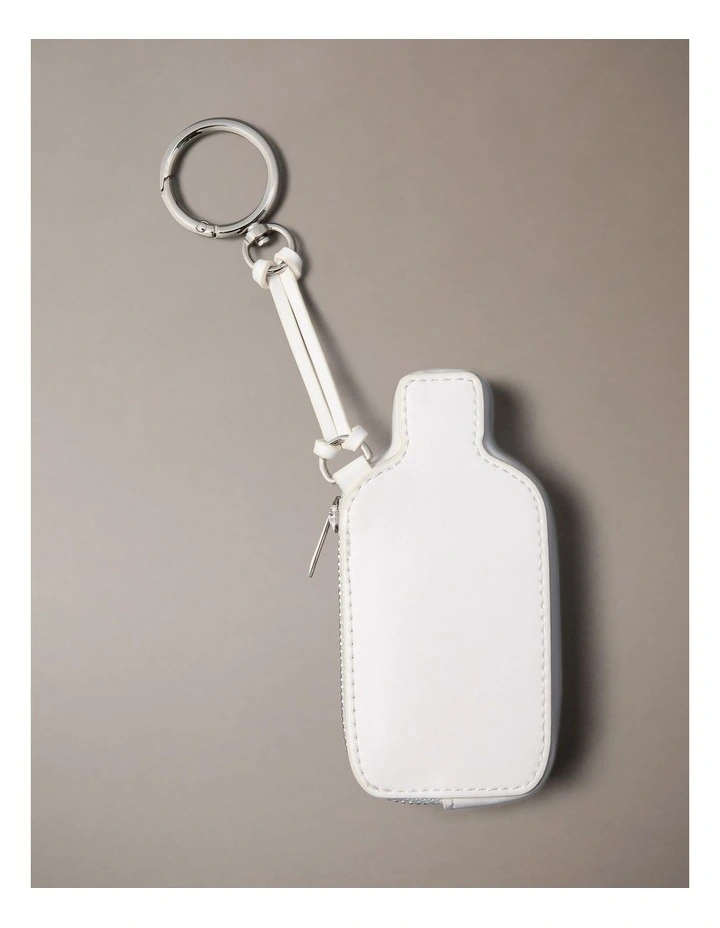 One Bottle Zip Pouch Bag Charm in White Alyssum image 2