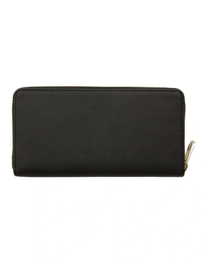 Large Monogram Zip Wallet in Black image 2