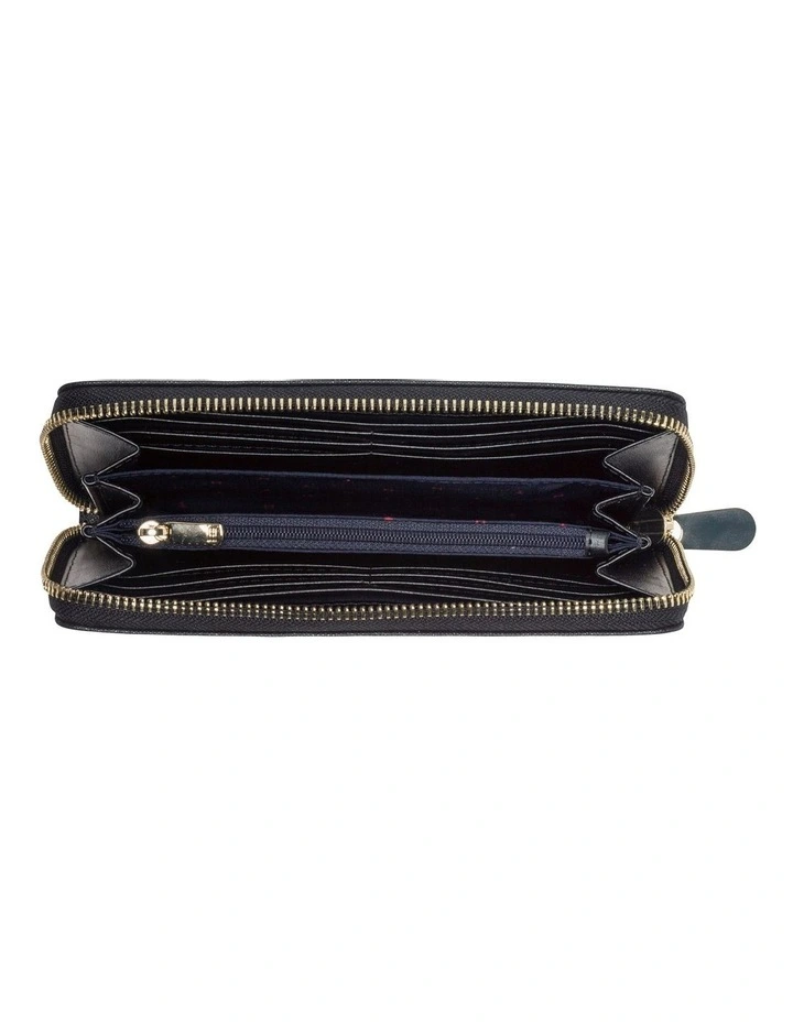 Large Monogram Zip Wallet in Black image 3