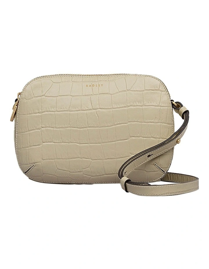 Dukes Place Faux Croc Medium Crossbody Bag in Snow image 1
