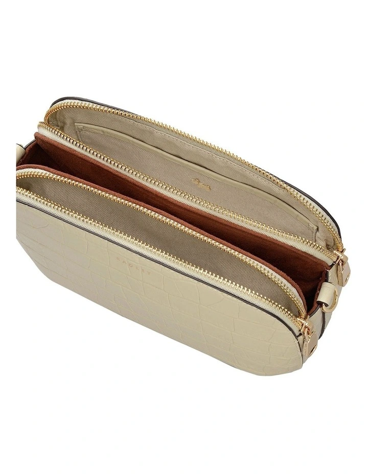 Dukes Place Faux Croc Medium Crossbody Bag in Snow image 4