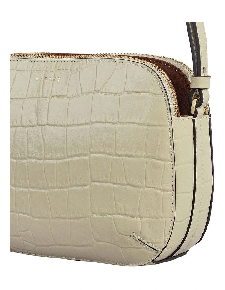 Dukes Place Faux Croc Medium Crossbody Bag in Snow image 5