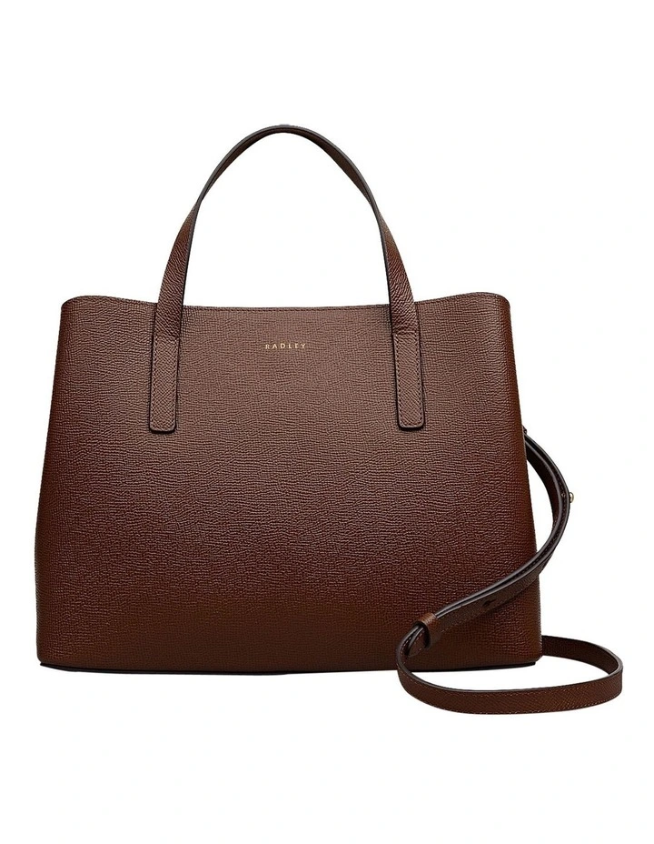 Dukes Place Texture Medium Tote Bag in Chocolate image 1