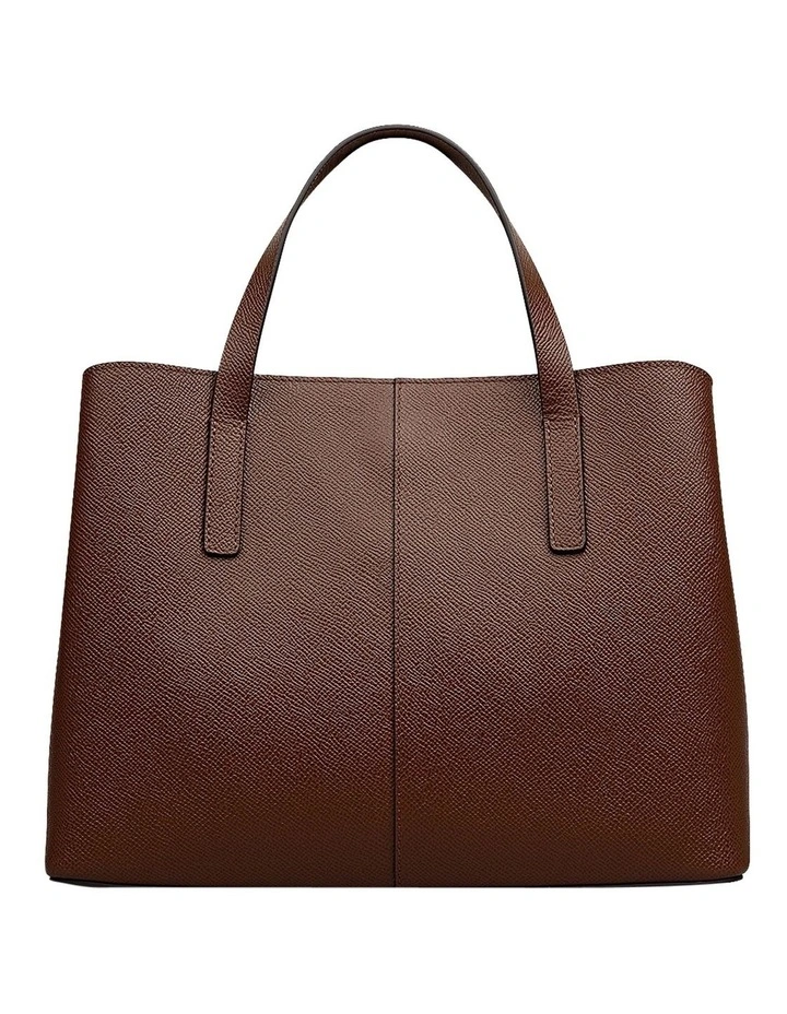 Dukes Place Texture Medium Tote Bag in Chocolate image 2