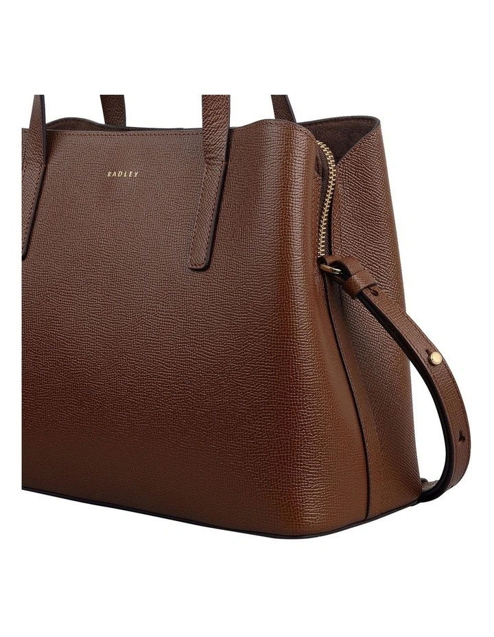 Dukes Place Texture Medium Tote Bag in Chocolate image 6