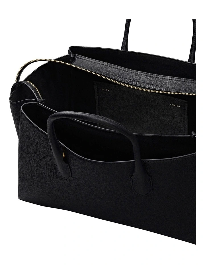 The Romilly Large Tote Bag in Black image 5