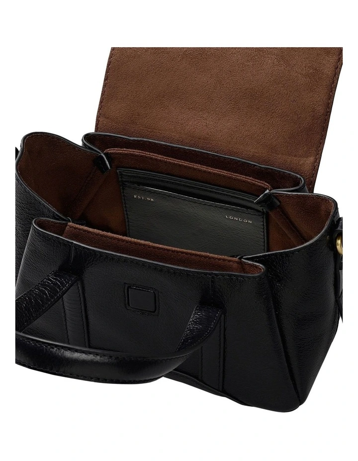 The Chancery High Shine Tote Bag in Black image 3