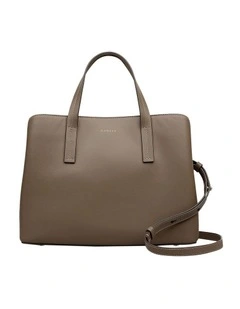 Dukes Place Faux Croc Tote Bag in Coffee