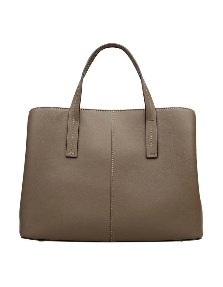 Dukes Place Faux Croc Tote Bag in Coffee image 2