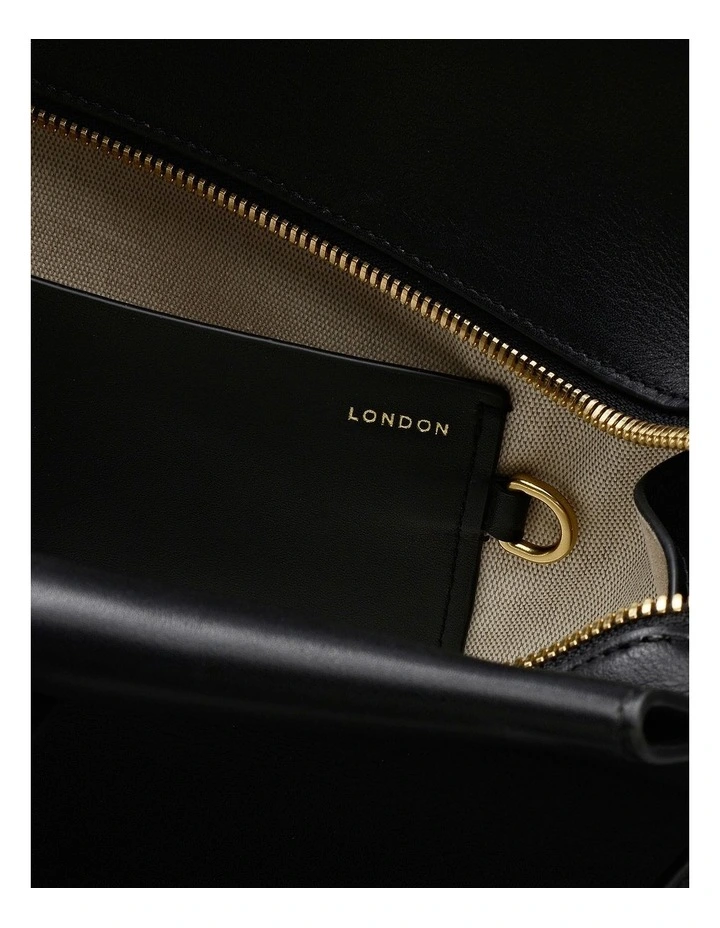 The Christina Shoulder Bag in Black image 6