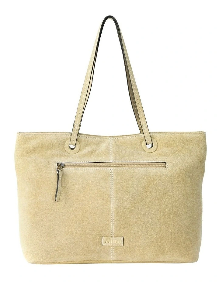 Montego Suede Tote Bag in Taupe image 1