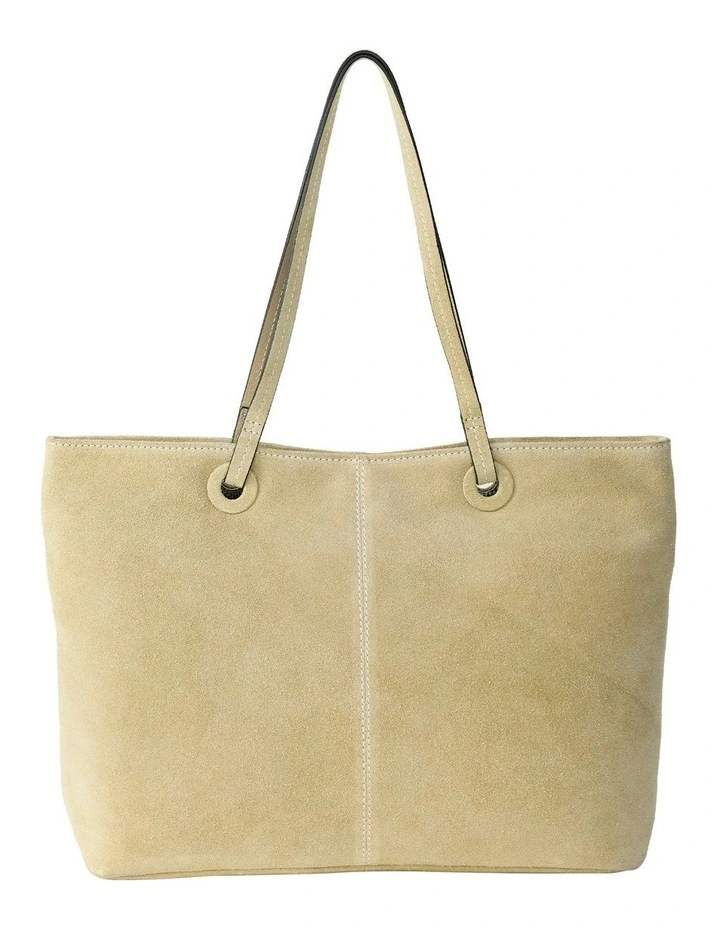 Montego Suede Tote Bag in Taupe image 3