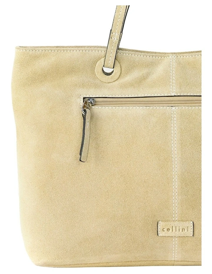 Montego Suede Tote Bag in Taupe image 4