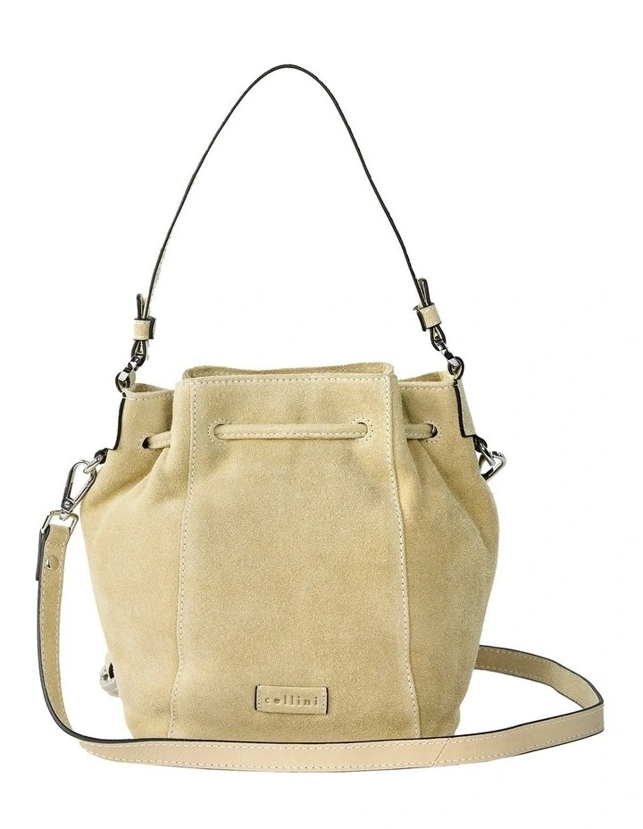 Montego Suede Bucket Bag in Taupe image 1