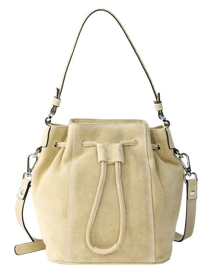 Montego Suede Bucket Bag in Taupe image 3