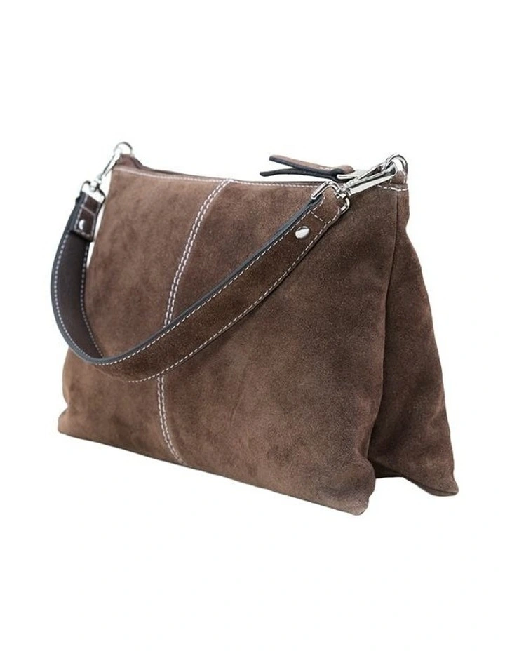 Montego Suede Crossbody Bag in Espresso image 2
