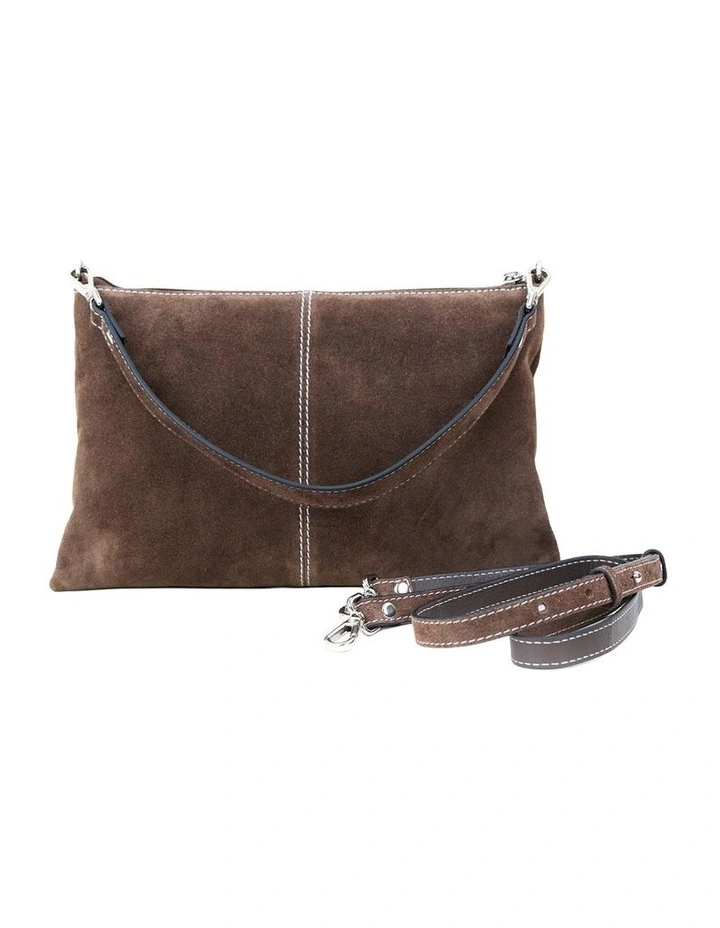 Montego Suede Crossbody Bag in Espresso image 4