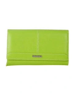 Dakota Large Wallet in Lime