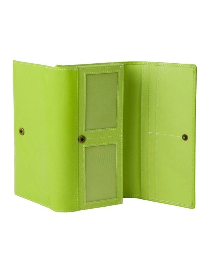 Dakota Large Wallet in Lime image 4